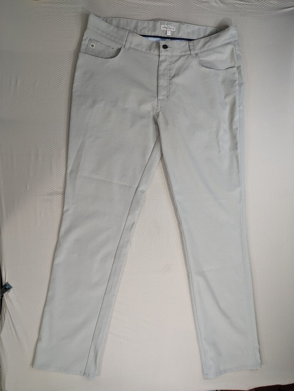 Peter Millar EB66 Pants Mens 38x34 Grey Performance Chino Golf Casual Office